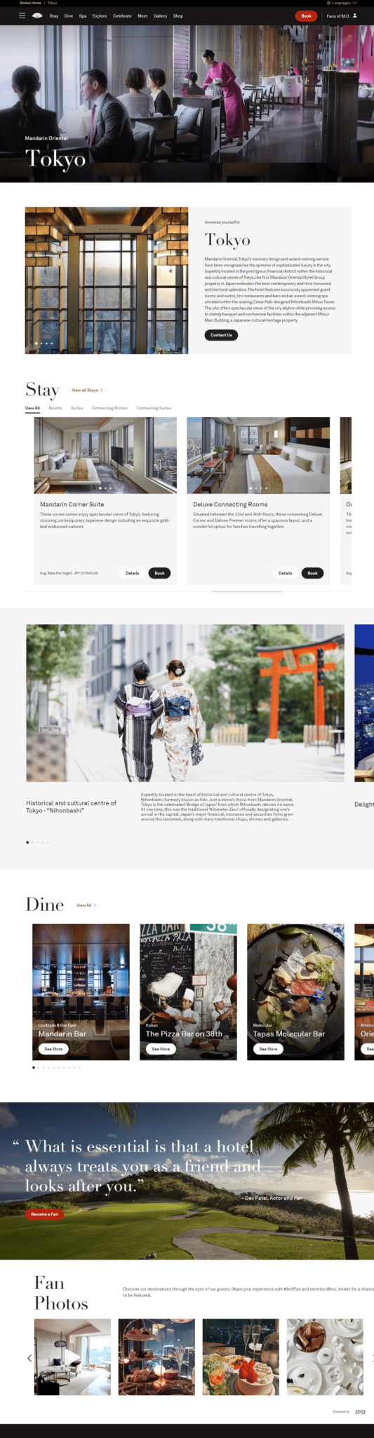 Mandarin Oriental creator content example