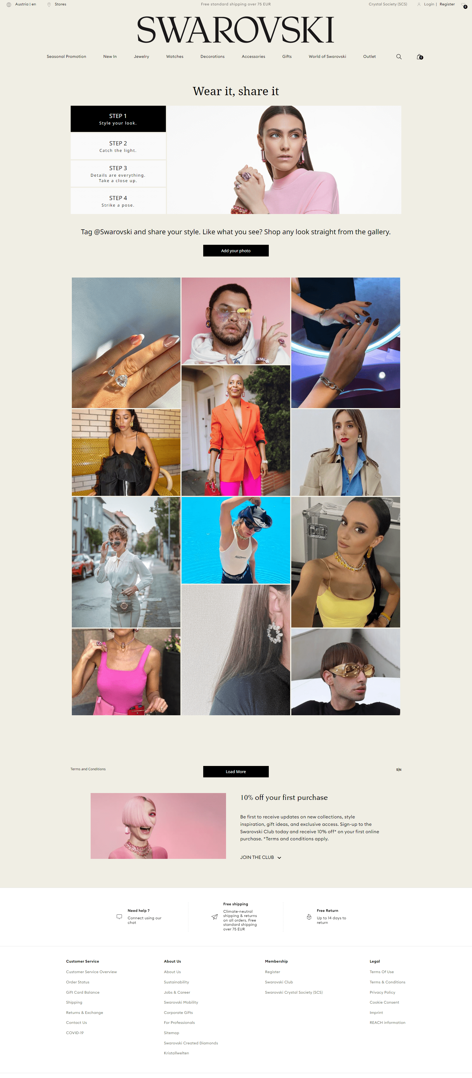 Swarovski creator content example